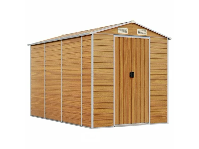 Tuinhuisje kleur hout gegalvaniseerd staal afm ± 191x300x193 - afbeelding 2 van  6