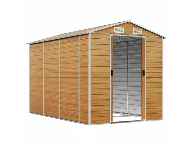 Tuinhuisje kleur hout gegalvaniseerd staal afm ± 191x300x193 - afbeelding 4 van  6