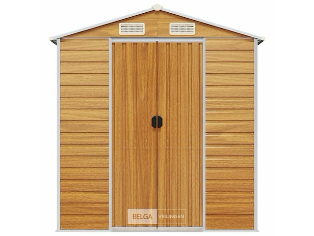 Tuinhuisje kleur hout gegalvaniseerd staal afm ± 191x300x193 - afbeelding 5 van  6
