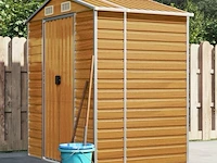 Tuinhuisje lichtbruin gegalvaniseerd staal afm ± 191x130x198 - afbeelding 2 van  7