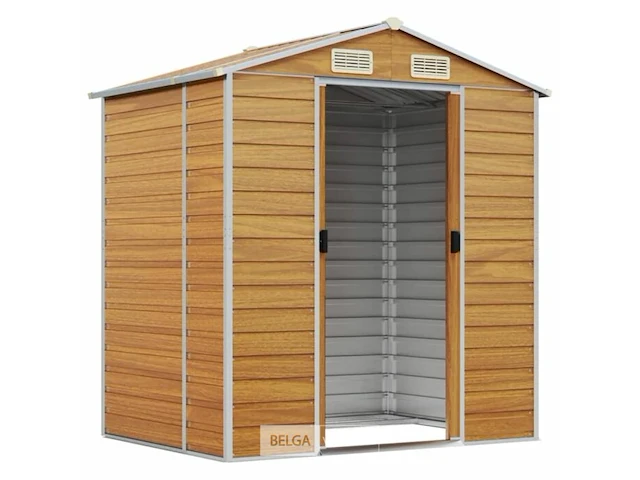Tuinhuisje lichtbruin gegalvaniseerd staal afm ± 191x130x198 - afbeelding 3 van  7