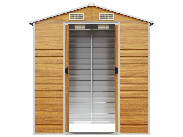 Tuinhuisje lichtbruin gegalvaniseerd staal afm ± 191x130x198 - afbeelding 5 van  7