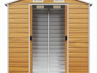 Tuinhuisje lichtbruin gegalvaniseerd staal afm ± 191x130x198 - afbeelding 5 van  7