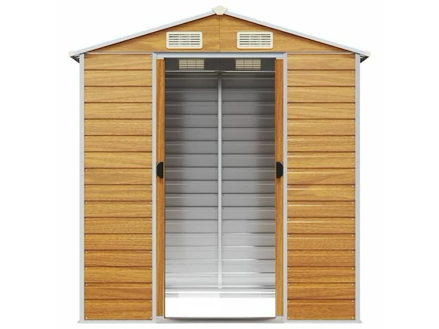 Tuinhuisje lichtbruin gegalvaniseerd staal afm ± 191x130x198 - afbeelding 5 van  7