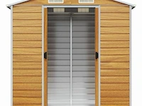 Tuinhuisje lichtbruin gegalvaniseerd staal afm ± 191x130x198 - afbeelding 5 van  7