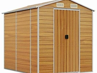 Tuinhuisje lichtbruin gegalvaniseerd staal afm ± 191x215x193