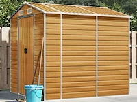 Tuinhuisje lichtbruin gegalvaniseerd staal afm ± 191x215x193 - afbeelding 3 van  8