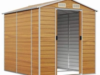 Tuinhuisje lichtbruin gegalvaniseerd staal afm ± 191x215x193 - afbeelding 4 van  8