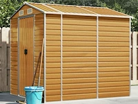 Tuinhuisje lichtbruin gegalvaniseerd staal afm ± 191x215x193 - afbeelding 3 van  9