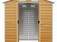 Tuinhuisje lichtbruin gegalvaniseerd staal afm ± 191x215x193 - afbeelding 6 van  9