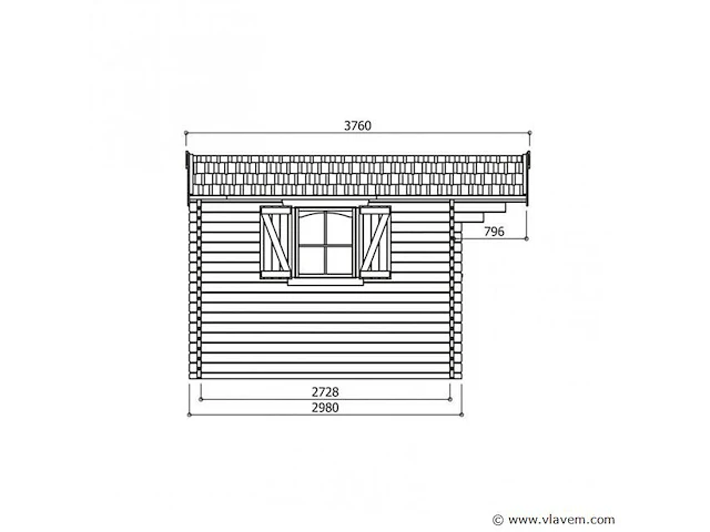 Tuinhuisje servoz - afbeelding 3 van  3