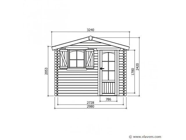 Tuinhuisje servoz - afbeelding 2 van  3