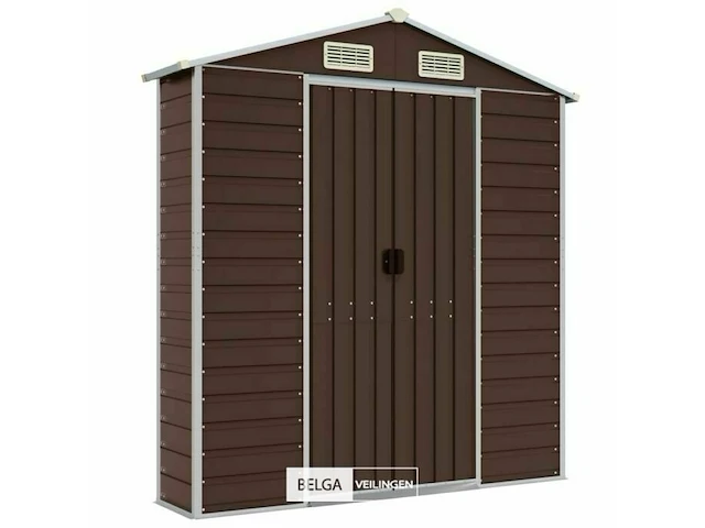 Tuinhuisje/berging kleur grijs gegalvaniseerd staal afm ± 191x040x193 - afbeelding 1 van  1