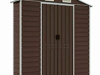 Tuinhuisje/berging kleur grijs gegalvaniseerd staal afm ± 191x040x193 - afbeelding 1 van  1