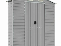 Tuinhuisje/berging kleur grijs gegalvaniseerd staal afm ± 191x040x193 - afbeelding 1 van  1