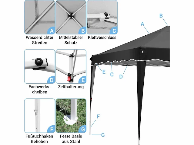Tuinhuisjeppable 3x3 - zwart - afbeelding 7 van  7