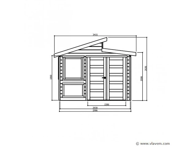 Tuinhuisje/serre merano - afbeelding 2 van  3