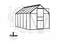 Tuinkas met onderstel antraciet aluminium 5,89 m² - afbeelding 6 van  6