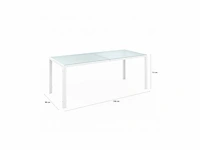 Tuinmeubelen - staal met stoelen - wit/beige - 6 personen - afbeelding 5 van  6