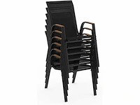 Tuinmeubelen - tafel 190 cm - 8 stapelbare stoelen - afbeelding 5 van  9