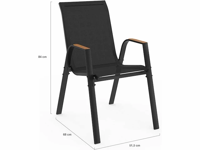Tuinmeubelen - tafel 190 cm - 8 stapelbare stoelen - afbeelding 7 van  9