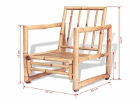 Tuinmeubelen 4 stuks met bamboe kussens - gratis verzending alleen in belgië - afbeelding 7 van  8