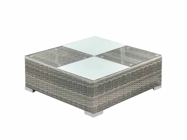Tuinmeubelen 6 stuks met kussens hars gevlochten grijs - afbeelding 4 van  5