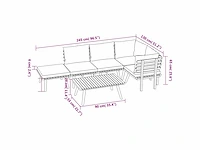 Tuinmeubelen 6 stuks met kussens massief acaciahout - afbeelding 9 van  9