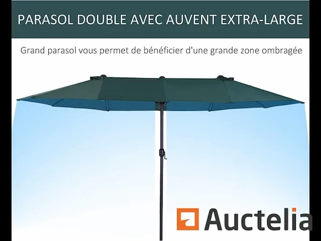 Tuinparaplu xxl parasol groot formaat 4.6lx2.7l x2.4h - afbeelding 4 van  7