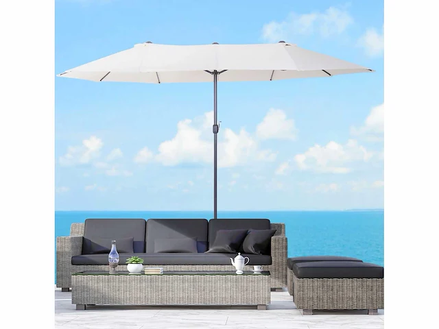 Tuinparasol voor buiten - dubbele parasol - afbeelding 2 van  6