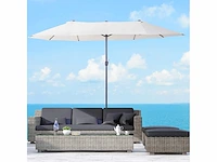 Tuinparasol voor buiten - dubbele parasol - afbeelding 2 van  6