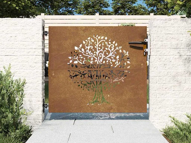 Tuinpoort - cortenstaal - afbeelding 1 van  9