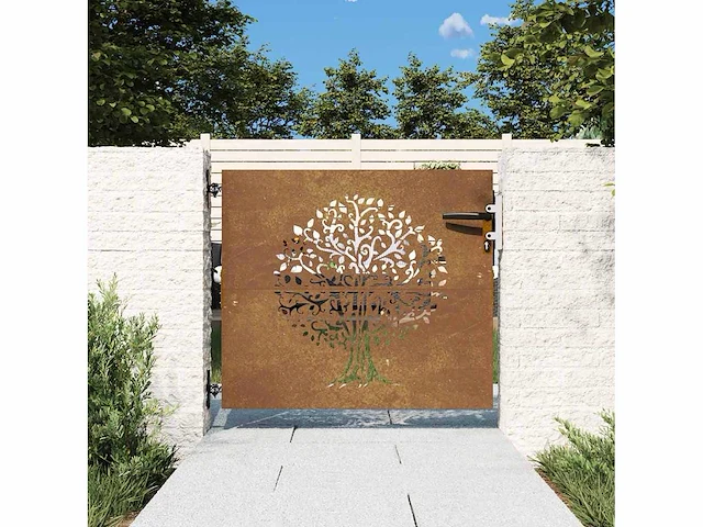 Tuinpoort - cortenstaal - afbeelding 2 van  9