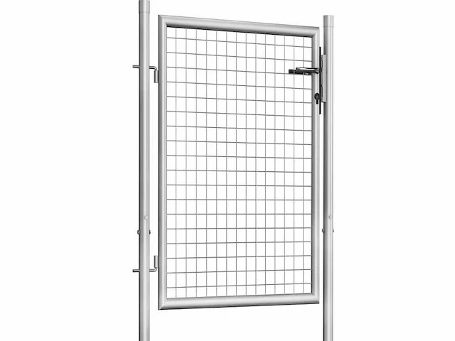 Tuinpoort - gegalvaniseerd staal - zilver - afbeelding 1 van  6