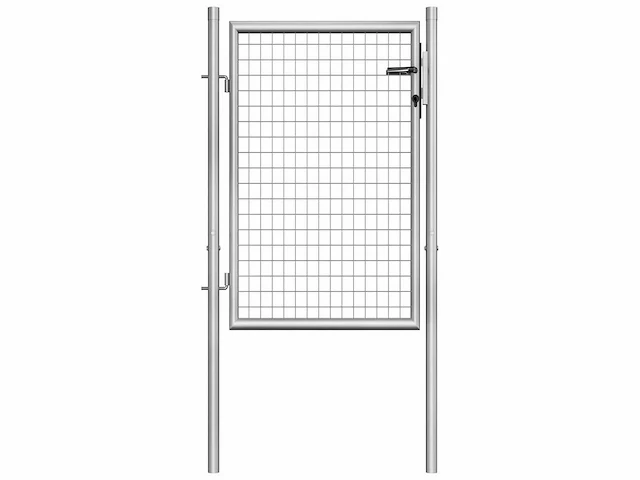 Tuinpoort - gegalvaniseerd staal - zilver - afbeelding 2 van  6