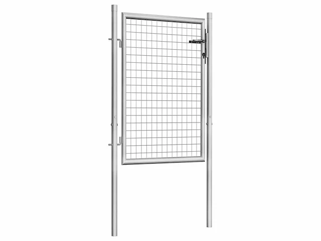 Tuinpoort - gegalvaniseerd staal - zilver - afbeelding 3 van  6