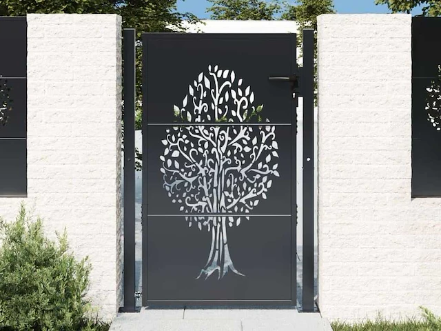 Tuinpoort, terraspoort met afsluitbaar systeem en 3 sleutels - afbeelding 1 van  10