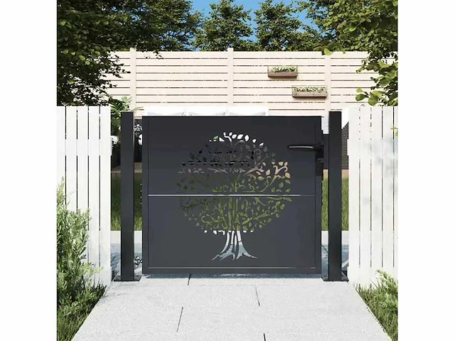 Tuinpoort, terraspoort met afsluitbaar systeem en 3 sleutels - afbeelding 2 van  7