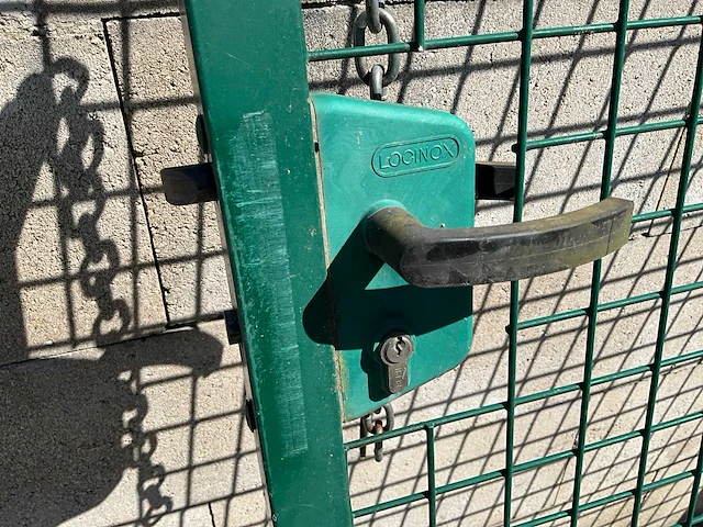 Tuinpoorten groen metaal (2x) - afbeelding 2 van  5