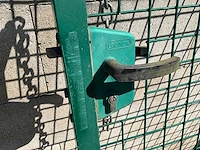 Tuinpoorten groen metaal (2x) - afbeelding 2 van  5