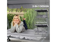 Tuinschommel voor drie personen, met verstelbare luifel - afbeelding 13 van  18