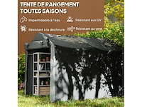 Tuinschuur 2 x 1,6 x 1,65 m buitenfietsenschuur - afbeelding 5 van  6