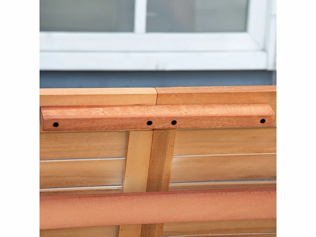 Tuinset 1 tafel en 4 klapstoelen 5-delig populierenhout tuinmeubelen voor 4 personen - armleuningen - afm. 120l x 70b x 72h cm - afbeelding 7 van  9