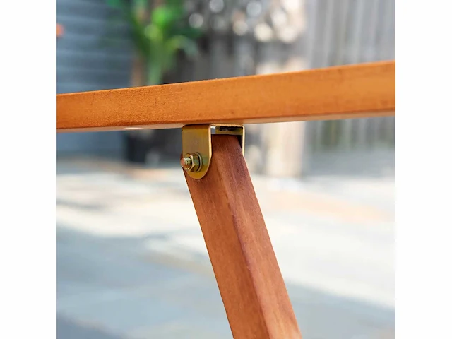 Tuinset 1 tafel en 4 klapstoelen 5-delig populierenhout tuinmeubelen voor 4 personen - armleuningen - afm. 120l x 70b x 72h cm - afbeelding 8 van  9