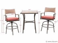 Tuinset 3-delig - barset hoog - afbeelding 3 van  3