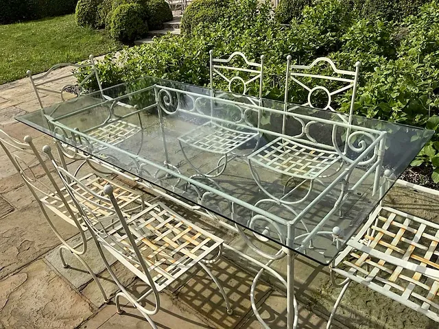 Tuinset gietijzer met 6 stoelen - afbeelding 2 van  9