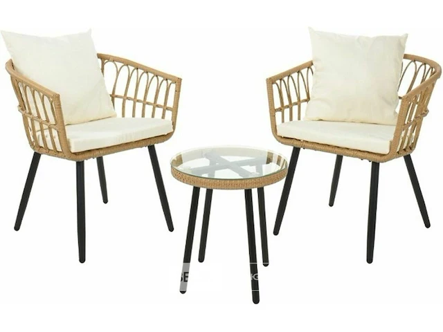 Tuinset lounge met kussens tafel - afbeelding 1 van  5