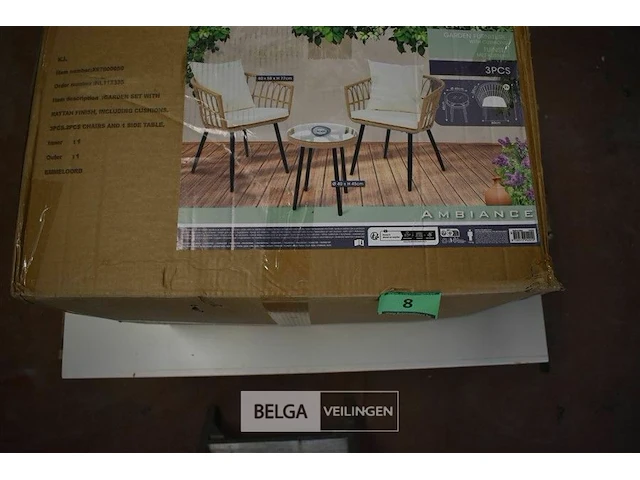 Tuinset lounge met kussens tafel - afbeelding 3 van  5