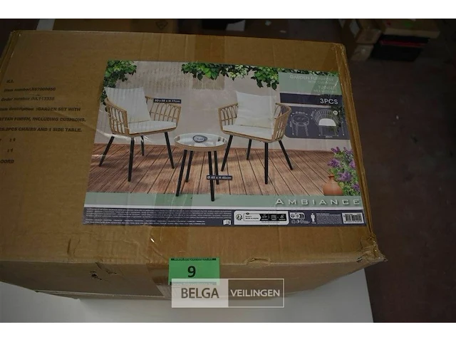 Tuinset lounge met kussens tafel - afbeelding 3 van  4