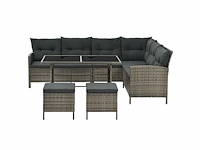 Tuinset met bank, tafel en 2 krukken - afbeelding 2 van  7